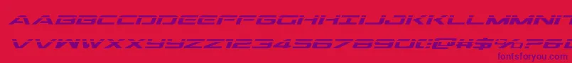 Outriderlaserital Font – Purple Fonts on Red Background