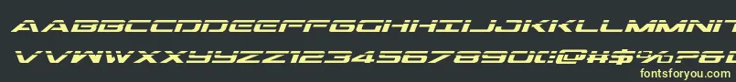 Outriderlaserital Font – Yellow Fonts on Black Background