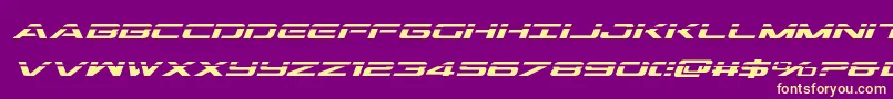 Outriderlaserital Font – Yellow Fonts on Purple Background