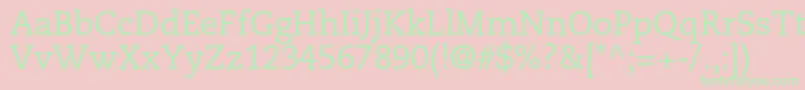 CaecilialtstdRoman Font – Green Fonts on Pink Background