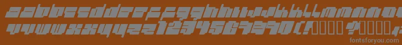 フォントCheaptypeItalic – 茶色の背景に灰色の文字