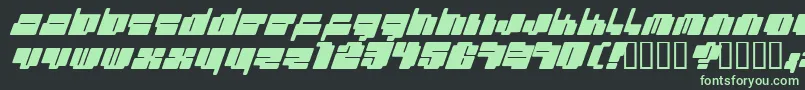 CheaptypeItalic Font – Green Fonts on Black Background