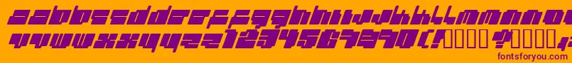 CheaptypeItalic Font – Purple Fonts on Orange Background