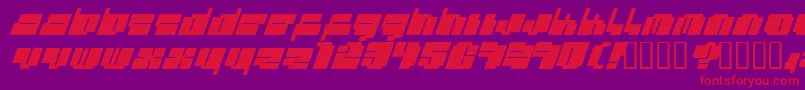 Police CheaptypeItalic – polices rouges sur fond violet