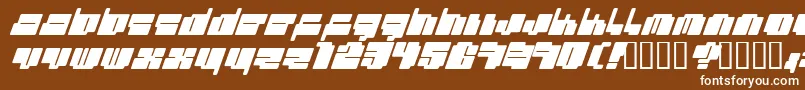 CheaptypeItalic Font – White Fonts on Brown Background