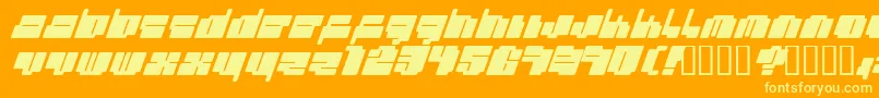 CheaptypeItalic Font – Yellow Fonts on Orange Background