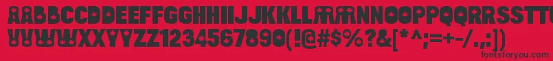 BulltoadcanadaRegular Font – Black Fonts on Red Background