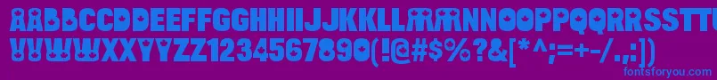 Шрифт BulltoadcanadaRegular – синие шрифты на фиолетовом фоне