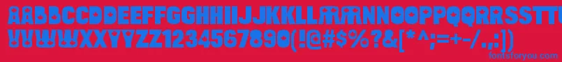 BulltoadcanadaRegular Font – Blue Fonts on Red Background