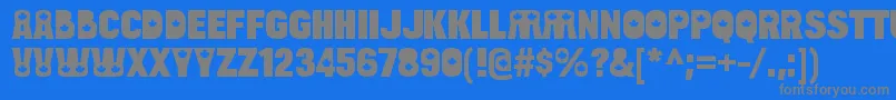 Czcionka BulltoadcanadaRegular – szare czcionki na niebieskim tle