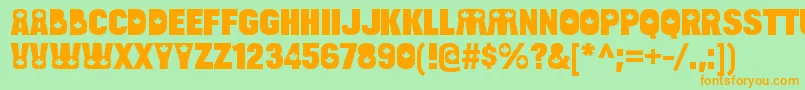 BulltoadcanadaRegular Font – Orange Fonts on Green Background