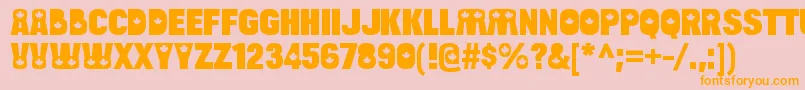 BulltoadcanadaRegular Font – Orange Fonts on Pink Background