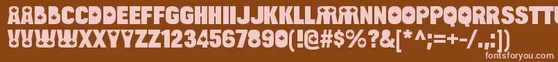 BulltoadcanadaRegular Font – Pink Fonts on Brown Background