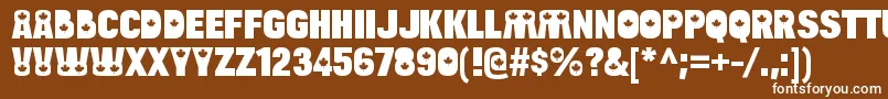 BulltoadcanadaRegular Font – White Fonts on Brown Background
