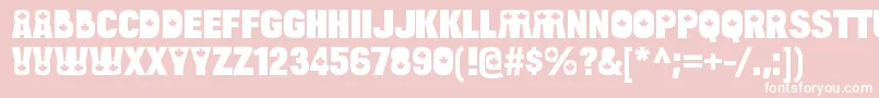 BulltoadcanadaRegular-Schriftart – Weiße Schriften auf rosa Hintergrund