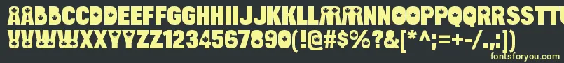 BulltoadcanadaRegular Font – Yellow Fonts on Black Background