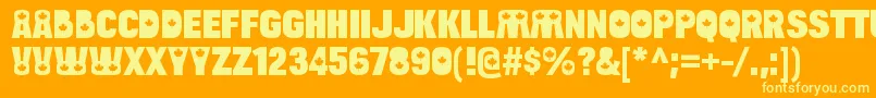 BulltoadcanadaRegular Font – Yellow Fonts on Orange Background