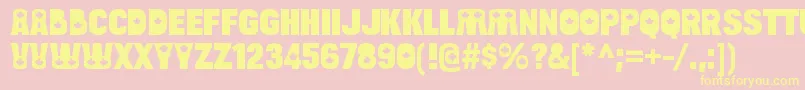 BulltoadcanadaRegular Font – Yellow Fonts on Pink Background