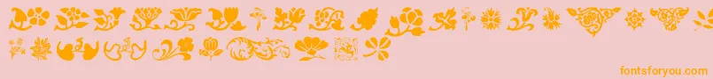 fuente PrintersOrnamentsOne – Fuentes Naranjas Sobre Fondo Rosa