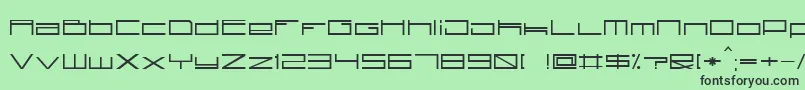 Шрифт TechnoidOne – чёрные шрифты на зелёном фоне