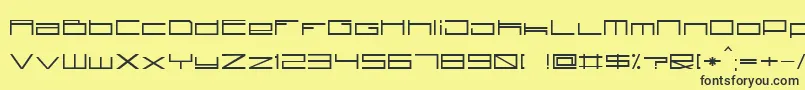 TechnoidOne Font – Black Fonts on Yellow Background