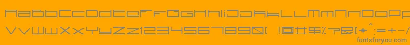 TechnoidOne Font – Gray Fonts on Orange Background