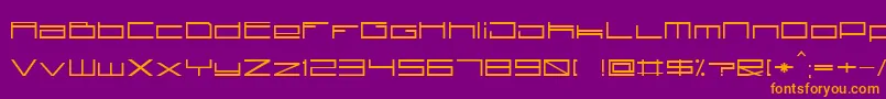 TechnoidOne Font – Orange Fonts on Purple Background