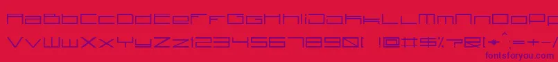 TechnoidOne Font – Purple Fonts on Red Background