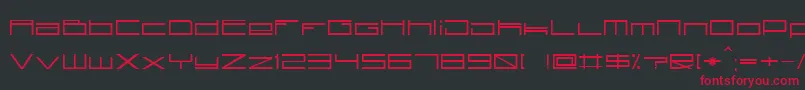 TechnoidOne Font – Red Fonts on Black Background