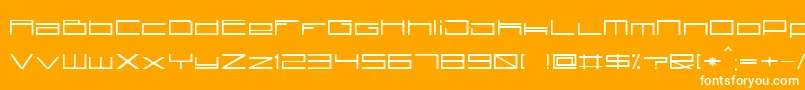 TechnoidOne Font – White Fonts on Orange Background