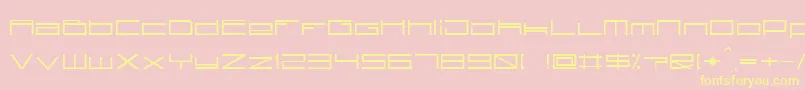 TechnoidOne Font – Yellow Fonts on Pink Background