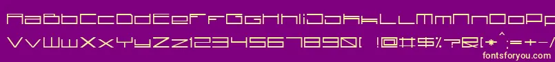 TechnoidOne Font – Yellow Fonts on Purple Background