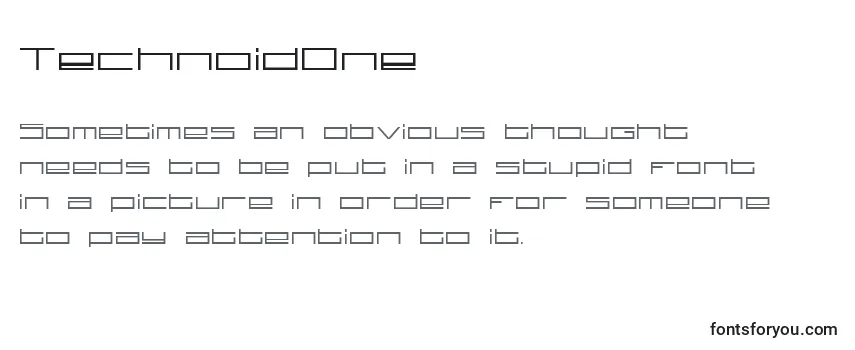 Schriftart TechnoidOne