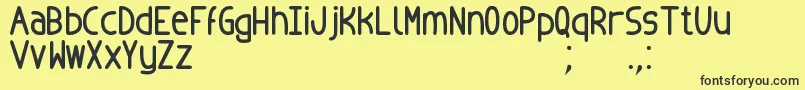BadopusTfb Font – Black Fonts on Yellow Background