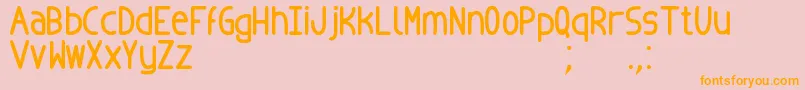 BadopusTfb Font – Orange Fonts on Pink Background