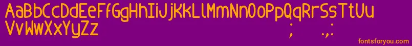 BadopusTfb Font – Orange Fonts on Purple Background