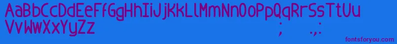 BadopusTfb Font – Purple Fonts on Blue Background
