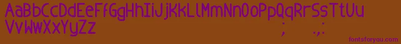 BadopusTfb Font – Purple Fonts on Brown Background