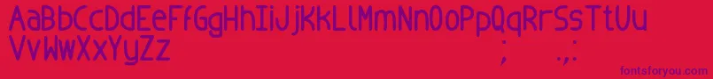 BadopusTfb Font – Purple Fonts on Red Background