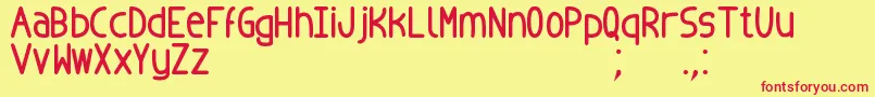 BadopusTfb Font – Red Fonts on Yellow Background