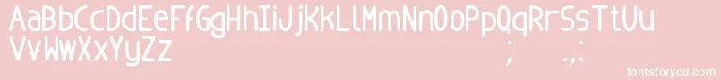 BadopusTfb Font – White Fonts on Pink Background