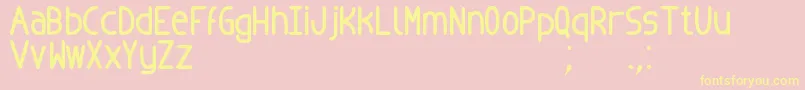 BadopusTfb Font – Yellow Fonts on Pink Background