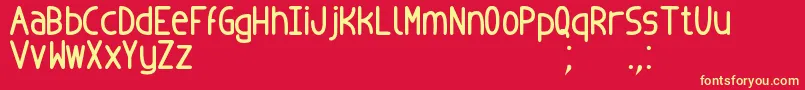 BadopusTfb Font – Yellow Fonts on Red Background