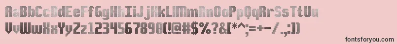 DsPoint Font – Black Fonts on Pink Background