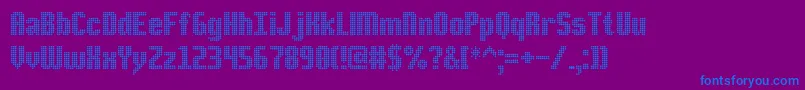 DsPoint Font – Blue Fonts on Purple Background