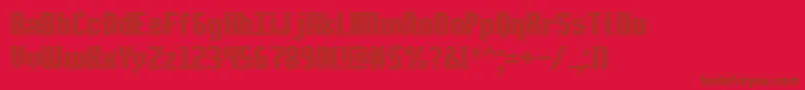 DsPoint Font – Brown Fonts on Red Background