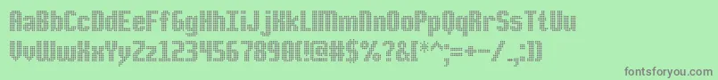 DsPoint Font – Gray Fonts on Green Background