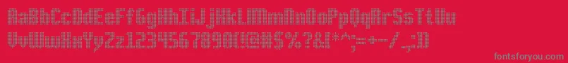 DsPoint Font – Gray Fonts on Red Background