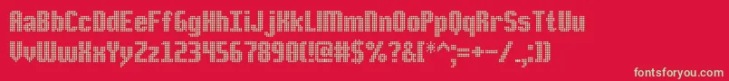 DsPoint Font – Green Fonts on Red Background