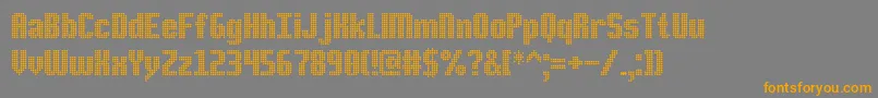 DsPoint Font – Orange Fonts on Gray Background